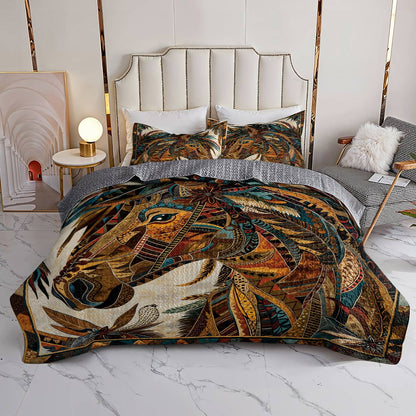 Lorva All Season Quilt 3-Piece Set Majestic Steed