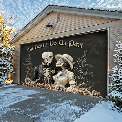 Lorva Garage Door Banner Decoration Till Death Do Us Part