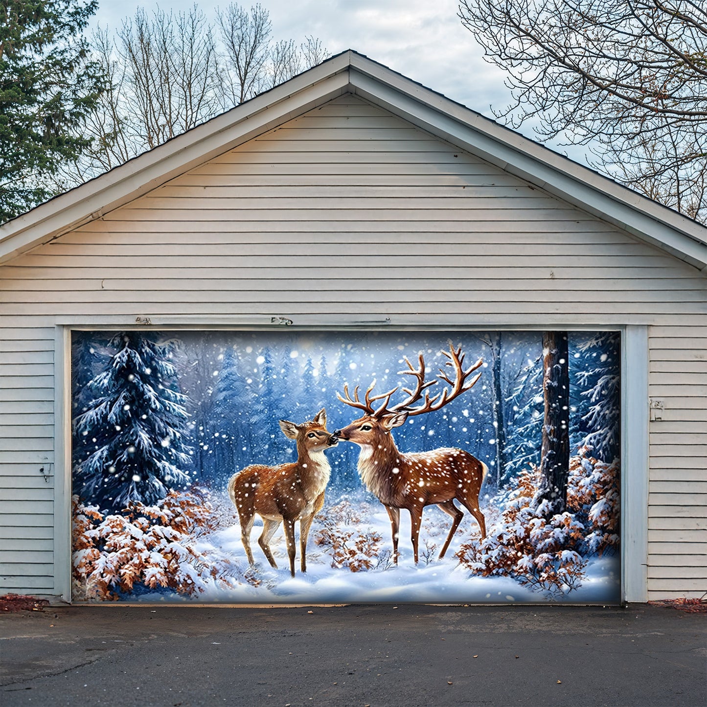 Lorva Deer Garage Door Banner Decoration The Silent Glade