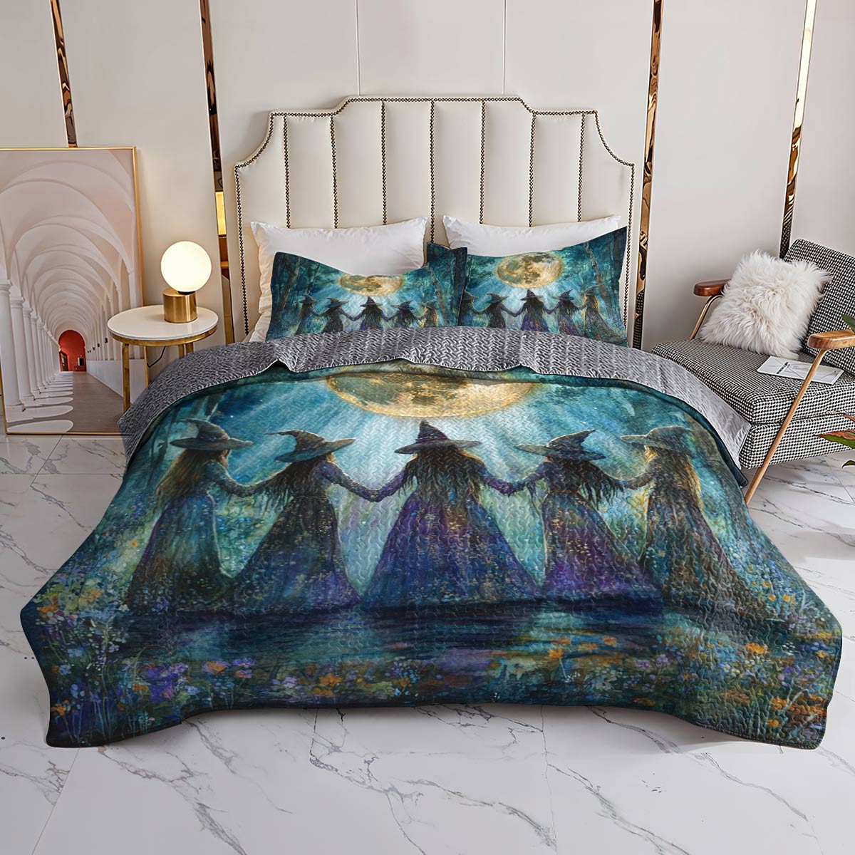 Witch Lorva All Season Quilt 3-Piece Set Celestial Sisterhood