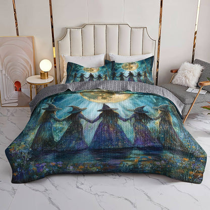 Witch Lorva All Season Quilt 3-Piece Set Celestial Sisterhood