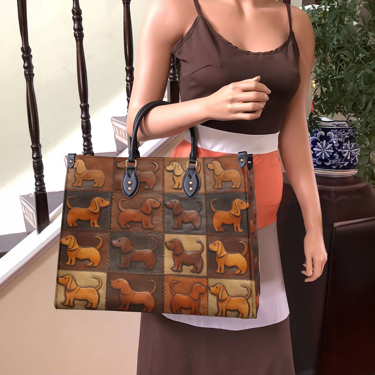 Lorva Dachshund Leather Bag Piece Of Love