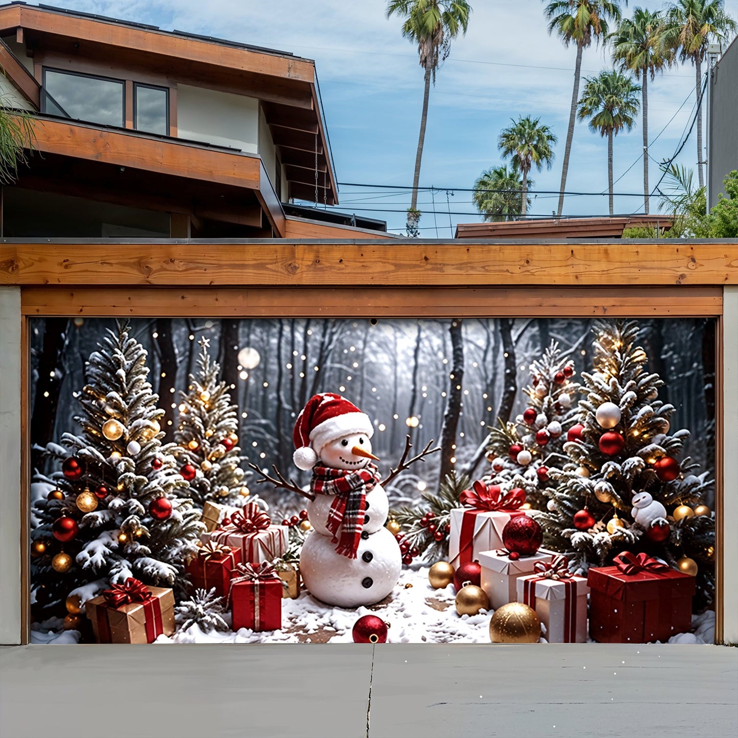 Lorva Christmas Garage Door Banner Decoration Festive Lovely