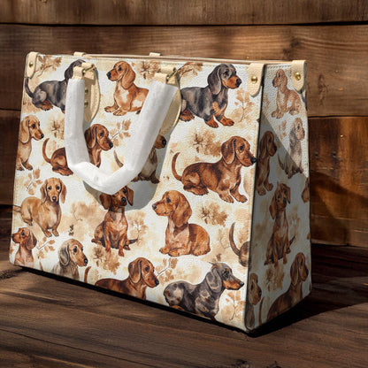 Lorva Dachshund Leather Bag Dachshund Dreams