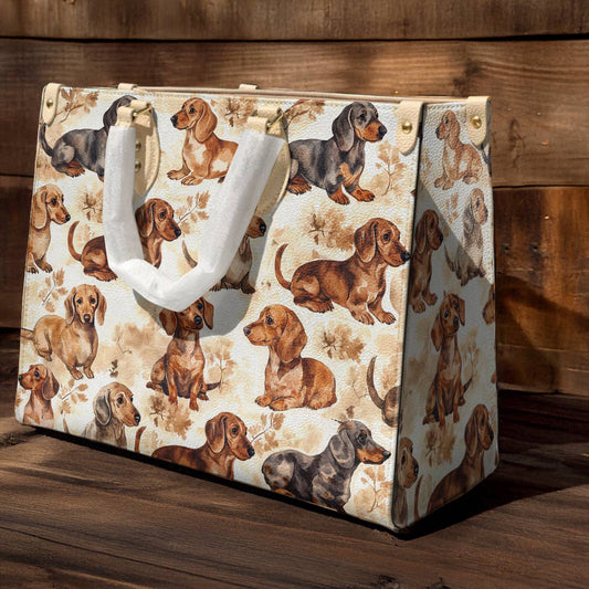 Lorva Dachshund Leather Bag Dachshund Dreams