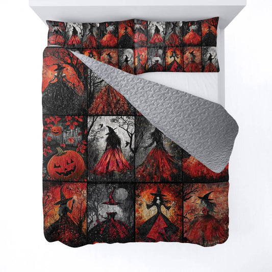 Witch Lorva All Season Quilt 3-Piece Set Scarlet Spell