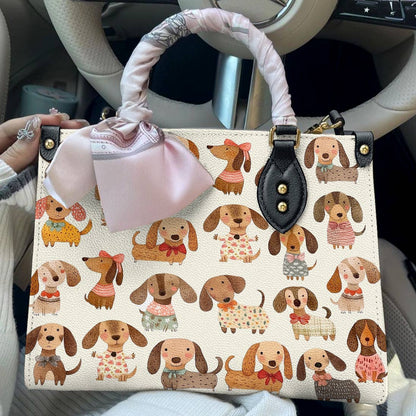 Lorva Dachshund Leather Bag Cutie Doxie