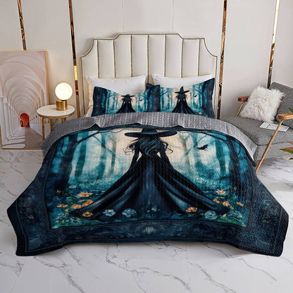 Witch Lorva All Season Quilt 3-Piece Set Enchanted Forest Witch