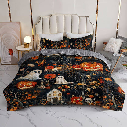 Halloween Lorva All Season Quilt 3-Piece Set Enchanted Pumpkins