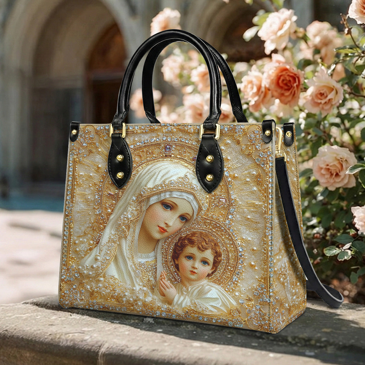 Lorva Leather Bag Blessed Mother