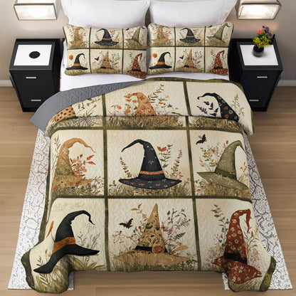 Witch Lorva All Season Quilt 3-Piece Set Garden Witch Hats