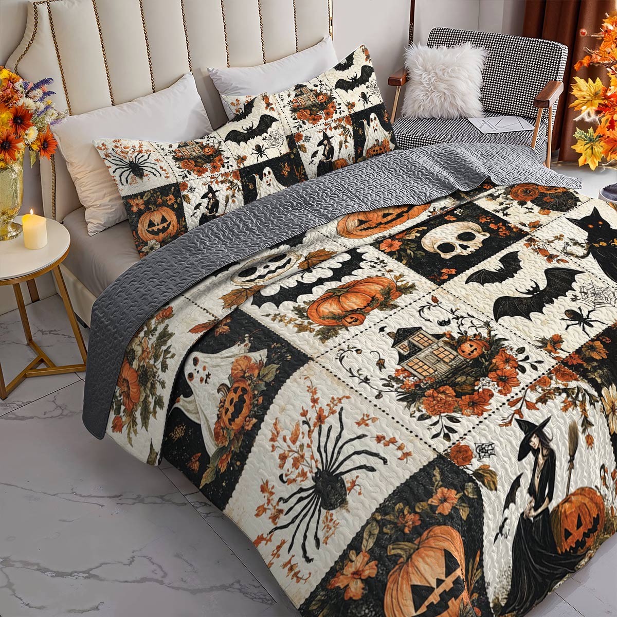 Halloween Lorva All Season Quilt 3-Piece Set Autumnal Dreams