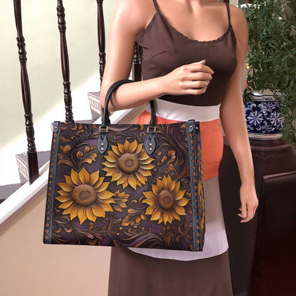 Lorva Leather Bag Sunflower Hope Love
