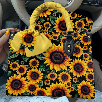 Lorva Sunflower Leather Bag Summer Eclipse