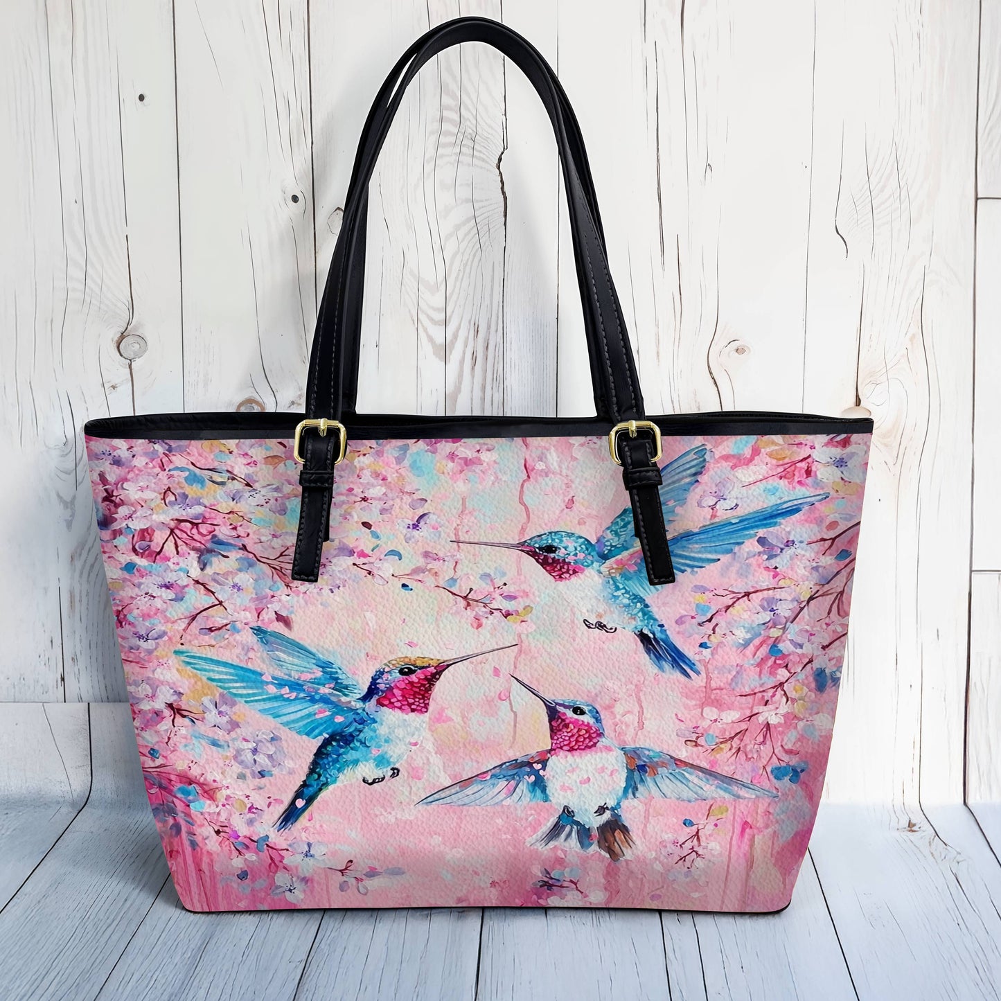 Lorva Hummingbird Leather Tote Bag Petal & Flight