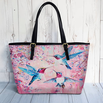 Lorva Hummingbird Leather Tote Bag Petal & Flight
