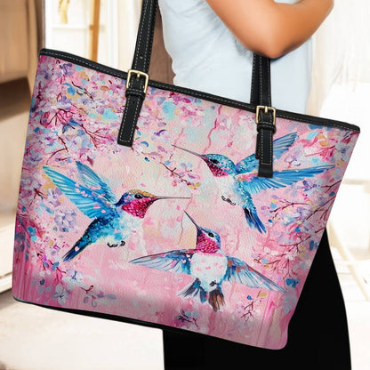 Lorva Hummingbird Leather Tote Bag Petal & Flight