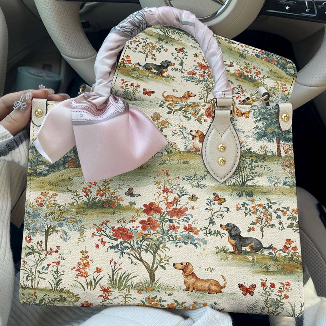 Lorva Dachshund Leather Bag The Gentle Garden