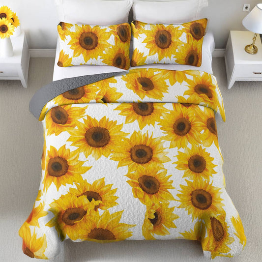 Lorva All Season Quilt 3-Piece Set Happy Sunshine