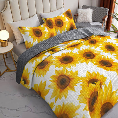 Lorva All Season Quilt 3-Piece Set Happy Sunshine