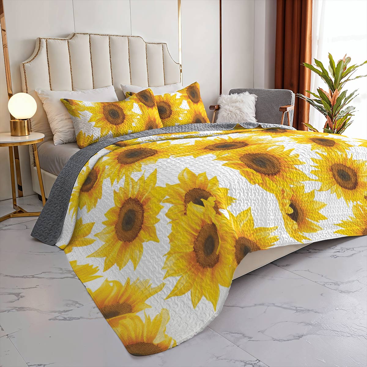 Lorva All Season Quilt 3-Piece Set Happy Sunshine