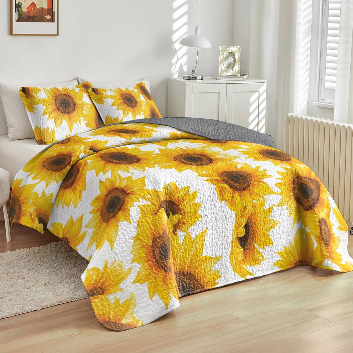 Lorva All Season Quilt 3-Piece Set Happy Sunshine