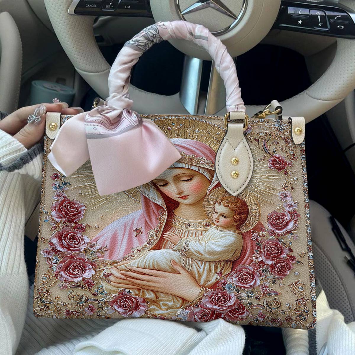 Lorva Leather Bag Sacred Rose Embrace