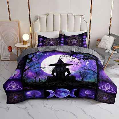 Witch Lorva All Season Quilt 3-Piece Set Lunar Magic