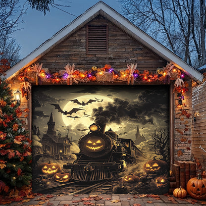 Lorva Halloween Garage Door Banner Decoration Pumpkin Express Halloween