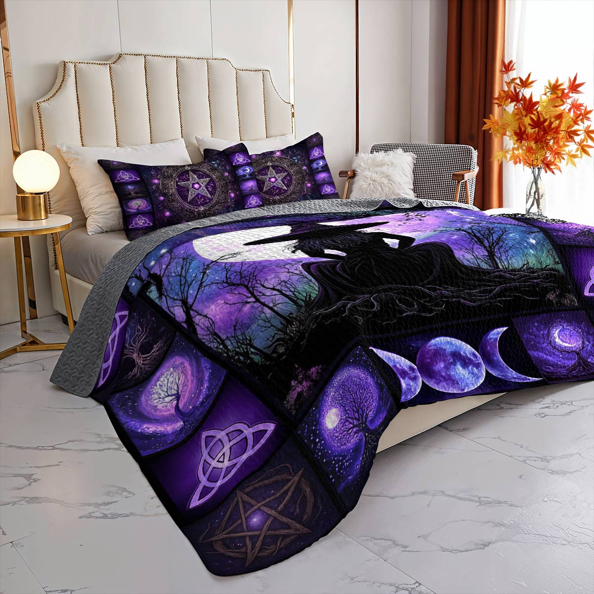 Witch Lorva All Season Quilt 3-Piece Set Lunar Magic