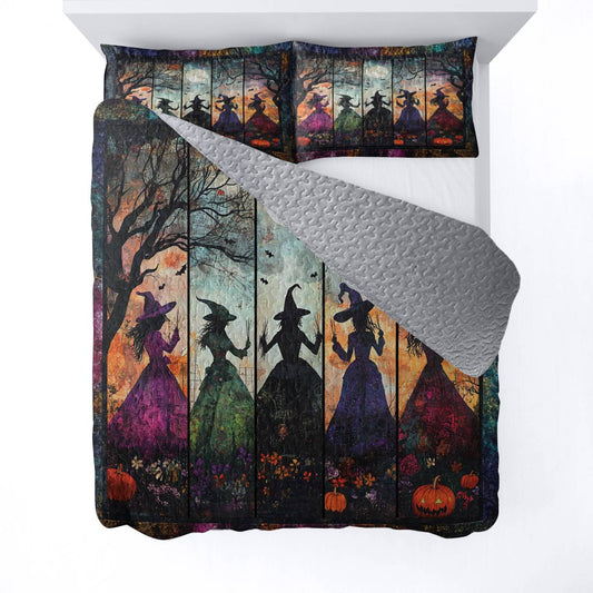 Witch Lorva All Season Quilt 3-Piece Set Shadow Witches