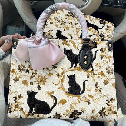 Lorva Leather Bag Midnight Black Cats