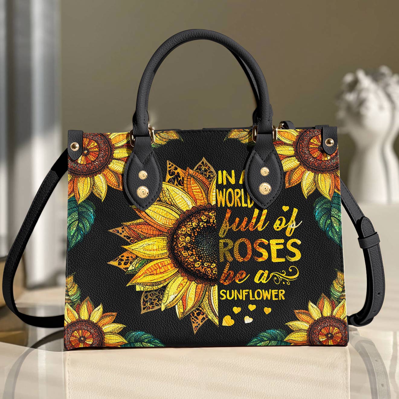 Lorva Leather Bag Be a Sunflower