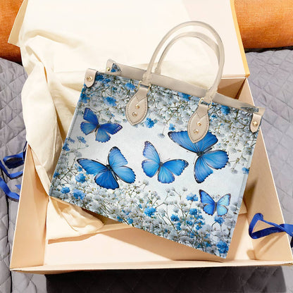 Lorva Butterfly Leather Bag Morning Sky