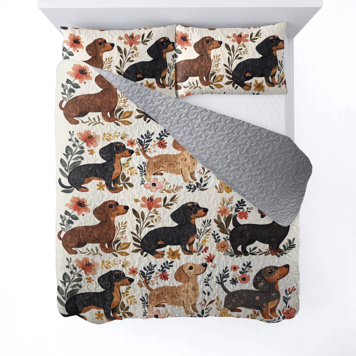 Lorva All Season Quilt 3-Piece Set Floral Wiener Wonderland