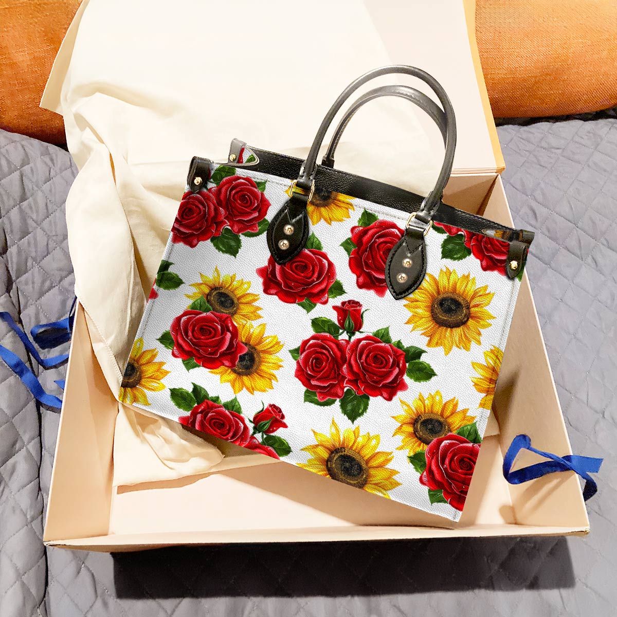 Lorva Leather Bag Blooming Elegance