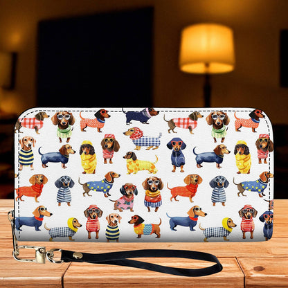 Lorva Leather Wallet Stylish Dachshund