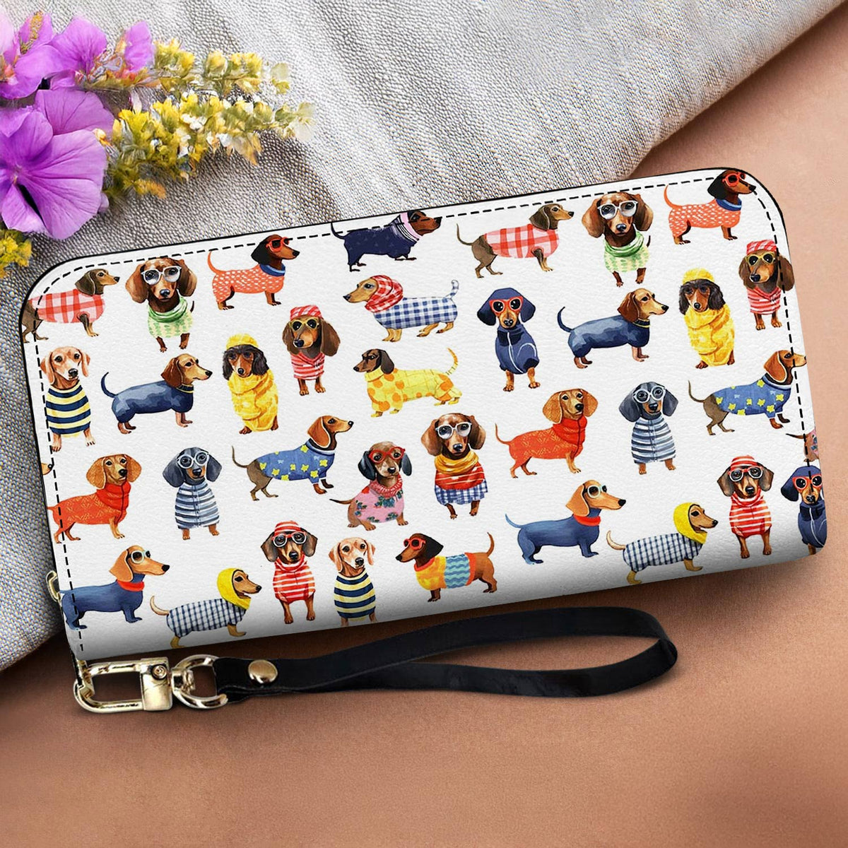 Lorva Leather Wallet Stylish Dachshund