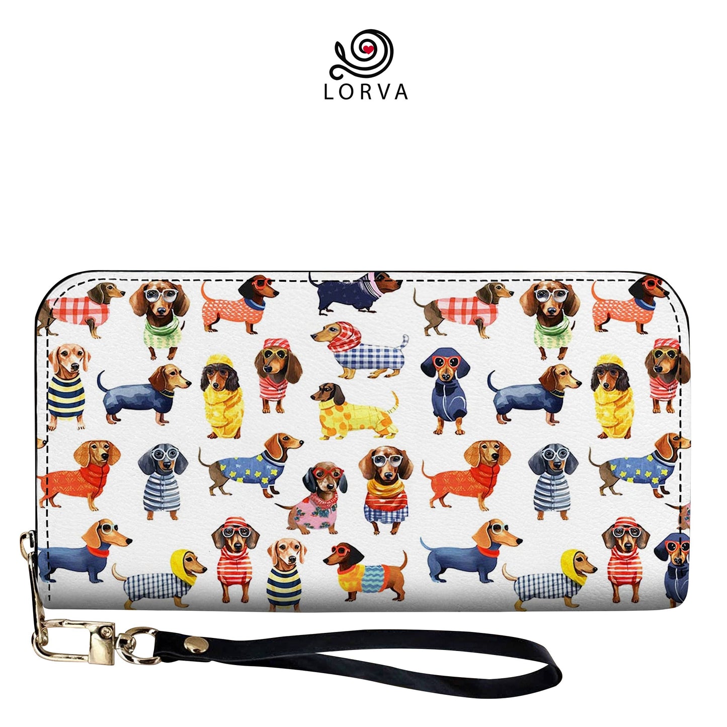 Lorva Leather Wallet Stylish Dachshund