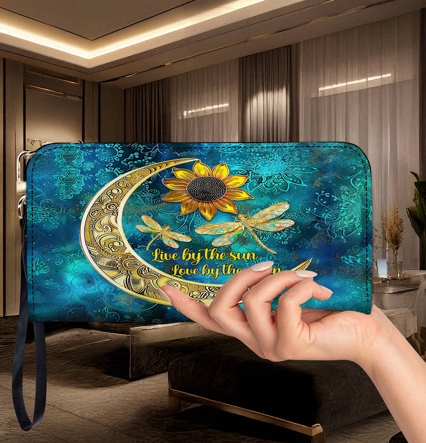 Lorva Leather Wallet Live By The Sun Love By The Moon