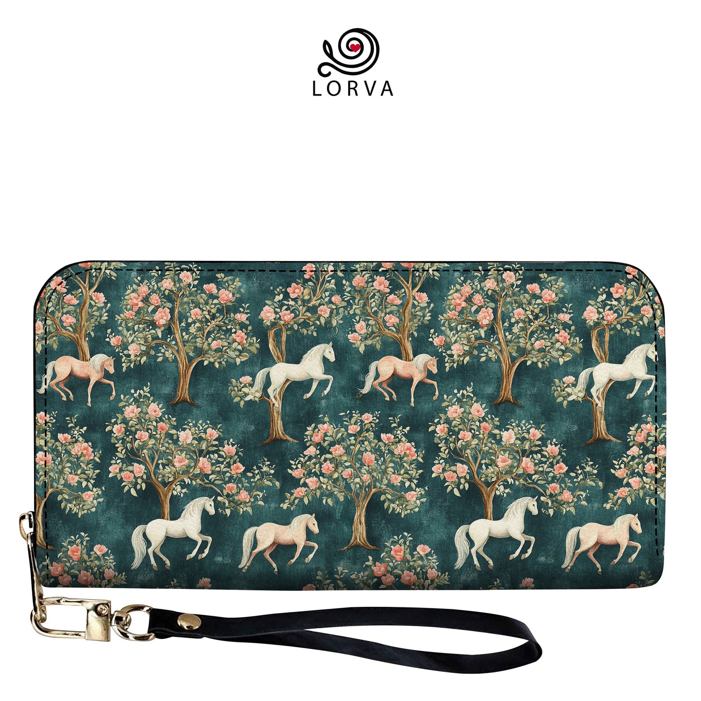 Lorva Horse Leather Wallet Blossom Parade