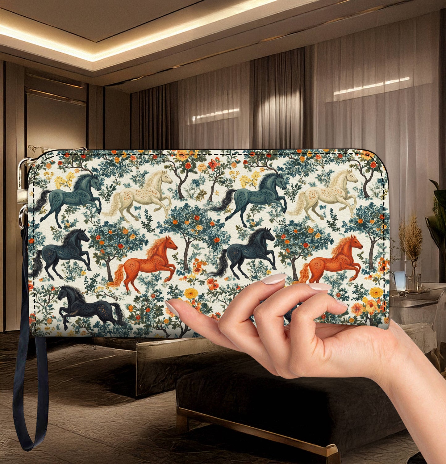 Lorva Horse Leather Wallet Mystic Forest Ride