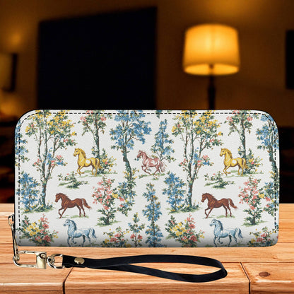 Lorva Leather Wallet Dreamy Horse Garden