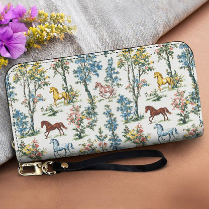 Lorva Leather Wallet Dreamy Horse Garden