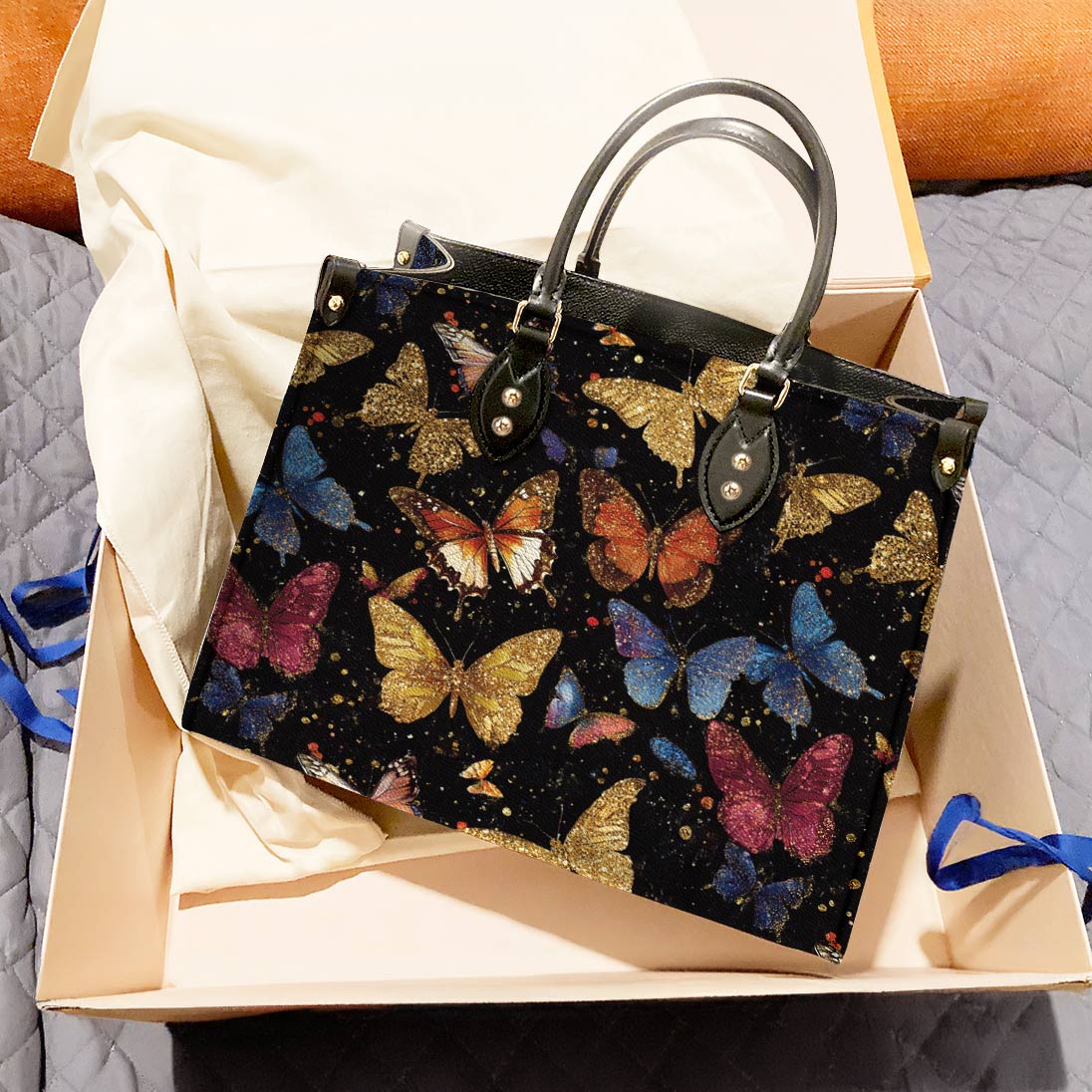Lorva Butterfly Leather Bag Butterfly Galaxy Glow