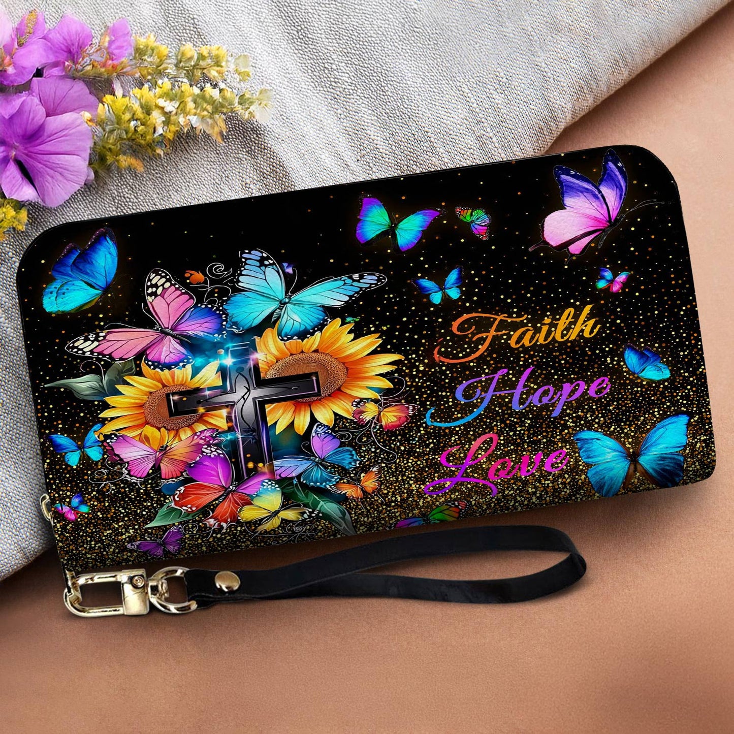 Lorva Butterfly Leather Wallet Sunshine & Spirit