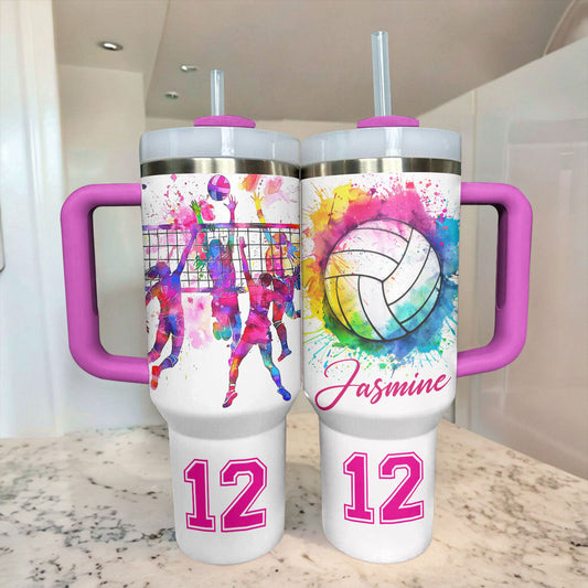 Lorva Personalized Tumbler Just A Girl Who Loves Volleyball