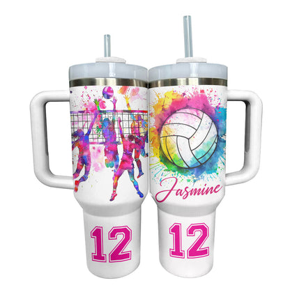 Lorva Personalized Tumbler Just A Girl Who Loves Volleyball