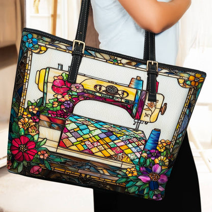 Lorva Leather Tote Bag Quilt & Color