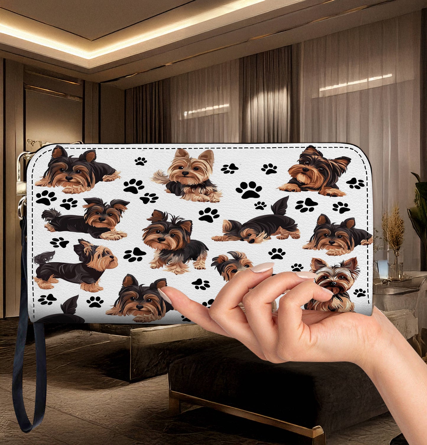 Lorva Leather Wallet Pawfectly Yorkie